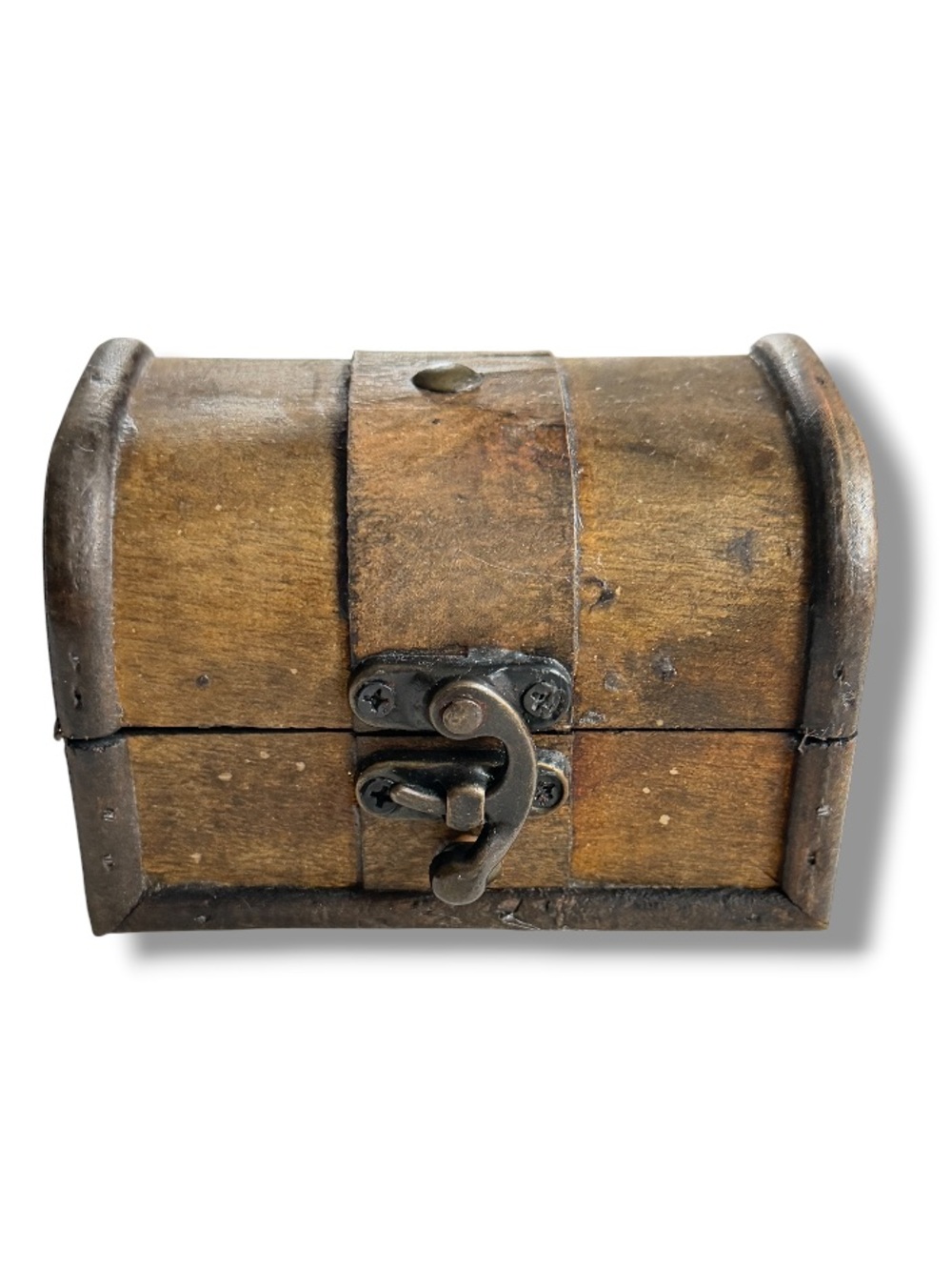 Hobby Lobby Small Wooden Decorative Treasure Chest Jewelry Keepsakes Box NWOT